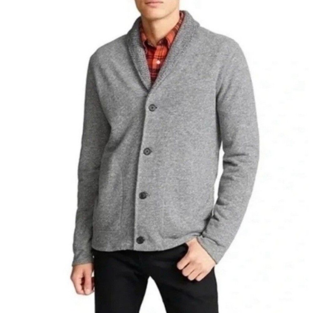 Billy Reid Mouline Cardigan Shawl Collar Sweater Jacket Preppy Old Money Grandpa